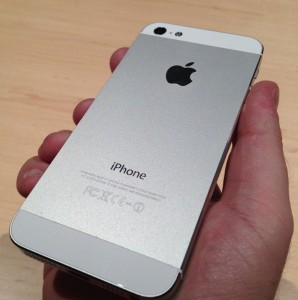 iPhone 5 white rear view