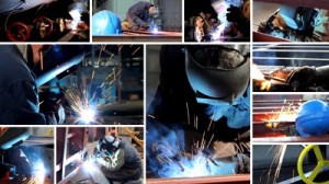 stock-footage-welder-at-work-in-metal-industry-multiscreen